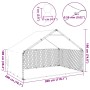 Caseta para perros de exterior con cubierta 3x2x1,9 m de acero galvanizado en Casetas para perros | Comprar online en Foro24