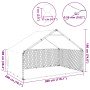 Caseta para perros de exterior con cubierta 3x2x1,9 m de acero