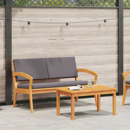 Conjunto bistro 2 pcs Marrón Madera maciza de Acacia