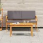 Conjunto bistro 2 pcs Marrón Madera maciza de Acacia
