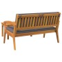 Conjunto bistro 2 pcs Marrón Madera maciza de Acacia