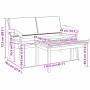 Conjunto bistro 2 pcs Marrón Madera maciza de Acacia