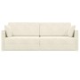 Sofá-cama de piso Crema 213 x 76 x 77 cm Terciopelo