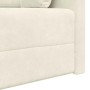 Sofá-cama de piso Crema 213 x 76 x 77 cm Terciopelo
