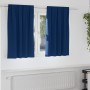 Cortinas con cortinas 2 pcs Azul oscuro 140x140cm Poliéster
