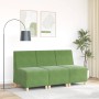 Sofá modular sin brazos verde claro 55 cm terciopelo