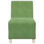 Sofá modular sin brazos verde claro 55 cm terciopelo