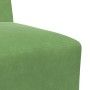 Sofá modular sin brazos verde claro 55 cm terciopelo