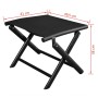 Reposapies plegable aluminio y textileno negro en Taburetes y sillas plegables | Comprar online en Foro24