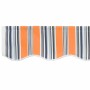 Valance de toldo Multicolor 2.3 x 0.2 m Lona