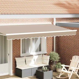 Valance de toldo Beige 3.8 x 0.2 m Lona Valance de toldo Beige 3.8 x 0.2 m Lona
