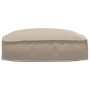 Cojín de palé para asiento Taupé 50 x 50 x 12 cm Tela Oxford