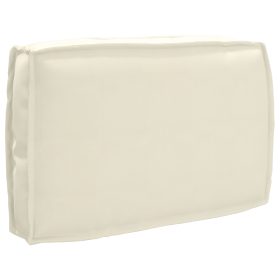 Cojín de palé para respaldo Crema 60 x 40 x 12 cm Tela Oxford Cojín de palé para respaldo Crema 60 x 40 x 12 cm Tela Oxford