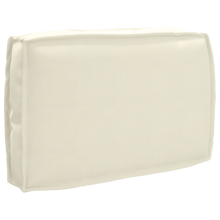 Cojín de palé para respaldo Crema 60 x 40 x 12 cm Tela Oxford