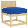 Cojín de palé para asiento Azul real 70 x 70 x 12 cm