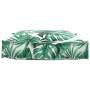 Cojín de palé para asiento Estampado de hojas 70 x 70 x 12 cm
