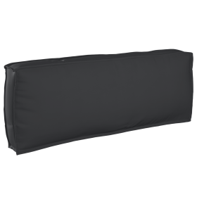 Cojín de palé para respaldo Negro 120 x 40 x 12 cm Tela Oxford en Cojines para sillas y sofás | Comprar online en Foro24
