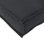 Cojín de palé para respaldo Negro 120 x 40 x 12 cm Tela Oxford