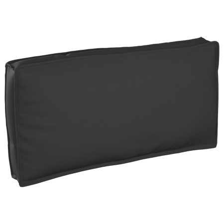 Cojín de palé para asiento / respaldo Negro 120 x 60 x 12 cm