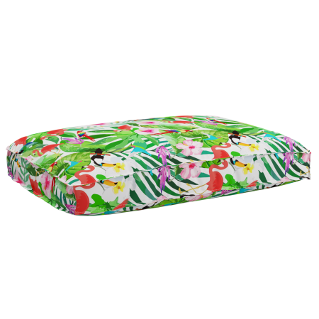 Cojín de palé para asiento Floral Multicolor 120 x 80 x 12 cm