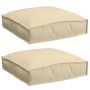 Cojín de palé para asiento 2 pcs Beige 40 x 40 x 8 cm