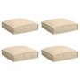Cojín de palé para asiento 4 pcs Beige 40 x 40 x 8 cm
