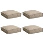Cojín de palé para asiento 4 pcs Taupé 40 x 40 x 8 cm