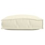 Cojín de palé para asiento 6 pcs Crema 40 x 40 x 8 cm