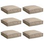 Cojín de palé para asiento 6 pcs Taupé 40 x 40 x 8 cm en Cojines para sillas y sofás | Comprar online en Foro24