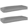 Juego de cojines de paleta 2 pcs Gris 100 x 40 x 8 cm