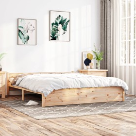 Estructura de cama madera maciza Super King 180x20