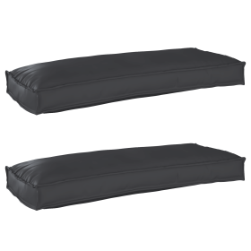 Juego de cojines de paleta 2 pcs Negro 100 x 40 x 8 cm Juego de cojines de paleta 2 pcs Negro 100 x 40 x 8 cm