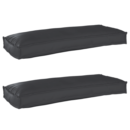 Juego de cojines de paleta 2 pcs Negro 100 x 40 x 8 cm