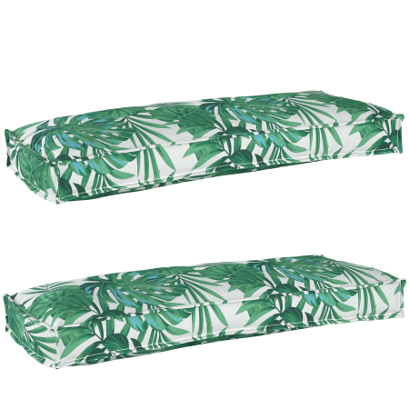 Juego de cojines de paleta Floral 2 pcs Estampado de hojas