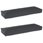 Juego de cojines de paleta 2 pcs Negro 120 x 40 x 8 cm