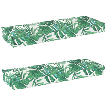 Juego de cojines de paleta Floral 2 pcs Estampado de hojas