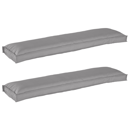 Juego de cojines de paleta 2 pcs Gris 150 x 40 x 8 cm