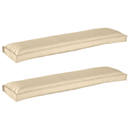 Juego de cojines de paleta 2 pcs Beige 150 x 40 x 8 cm