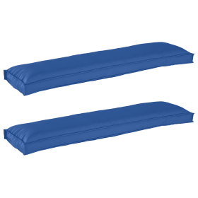 Juego de cojines de paleta 2 pcs Azul real 150 x 40 x 8 cm Juego de cojines de paleta 2 pcs Azul real 150 x 40 x 8 cm