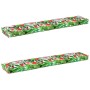 Juego de cojines de paleta 2 pcs Selva tropical 200 x 40 x 8 cm