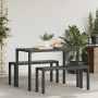 Conjunto de Comedor de Jardín con cojín 3 pcs Antracita Acero