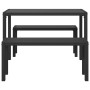 Conjunto de Comedor de Jardín con cojín 3 pcs Antracita Acero