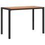 Conjunto de Comedor de Jardín con cojín 3 pcs Marrón Acero