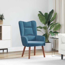Silla Relax Azul 63 x 67 x 94 cm Terciopelo Silla Relax Azul 63 x 67 x 94 cm Terciopelo