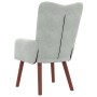 Silla Relax Gris claro 63 x 67 x 94 cm Terciopelo