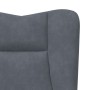 Silla Relax Gris oscuro 63 x 67 x 94 cm Terciopelo