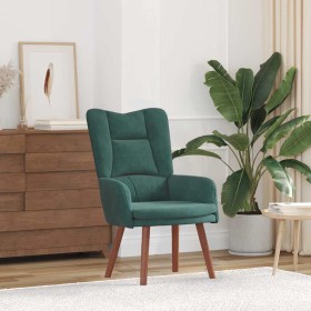 Silla Relax Verde oscuro 63 x 67 x 94 cm Terciopelo Silla Relax Verde oscuro 63 x 67 x 94 cm Terciopelo