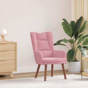 Silla Relax Rosa 63 x 67 x 94 cm Terciopelo Silla Relax Rosa 63 x 67 x 94 cm Terciopelo