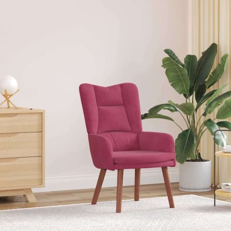 Silla Relax Rojo vino tinto 63 x 67 x 94 cm Terciopelo