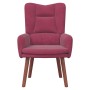 Silla Relax Rojo vino tinto 63 x 67 x 94 cm Terciopelo